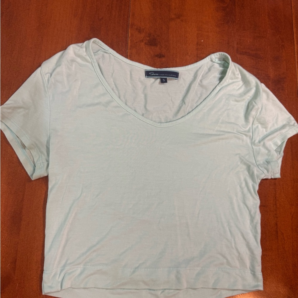 Shore Mint Blue Women's Cropped Top